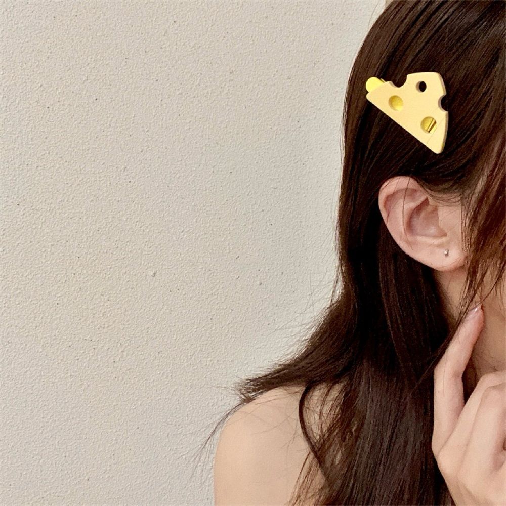 Cheese - Shaped Hair Claw Clips 3-piece Set - Adorable and Functional Hair Accessories