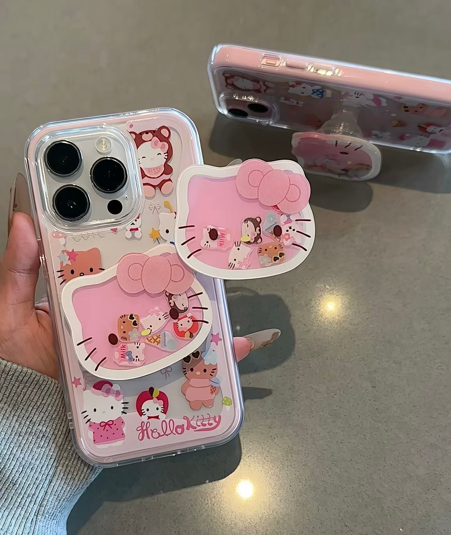 Hello Kitty Phone Grips - Adhesive, Retractable & Portable Airbag Phone Holder