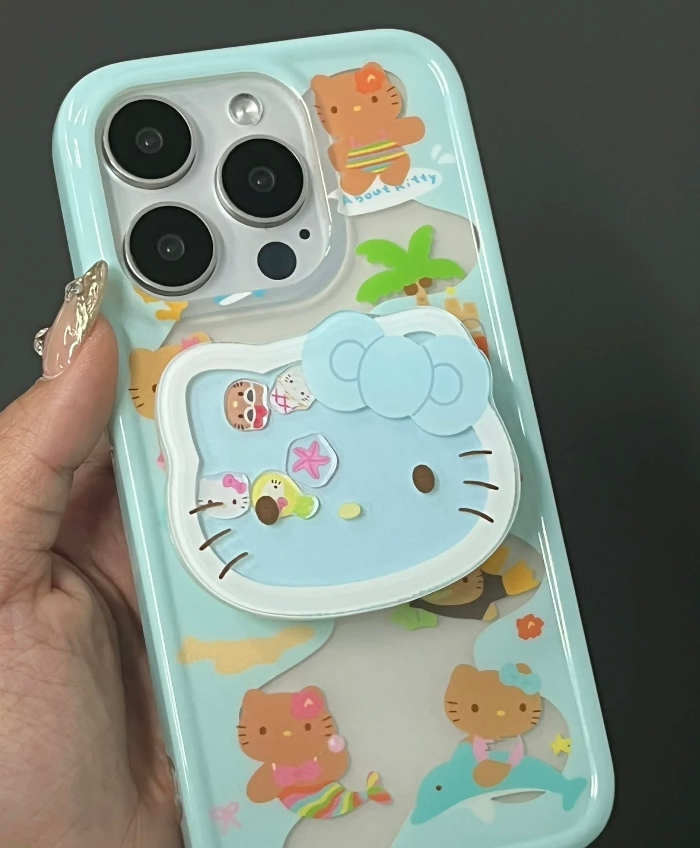 Hello Kitty Phone Grips - Adhesive, Retractable & Portable Airbag Phone Holder