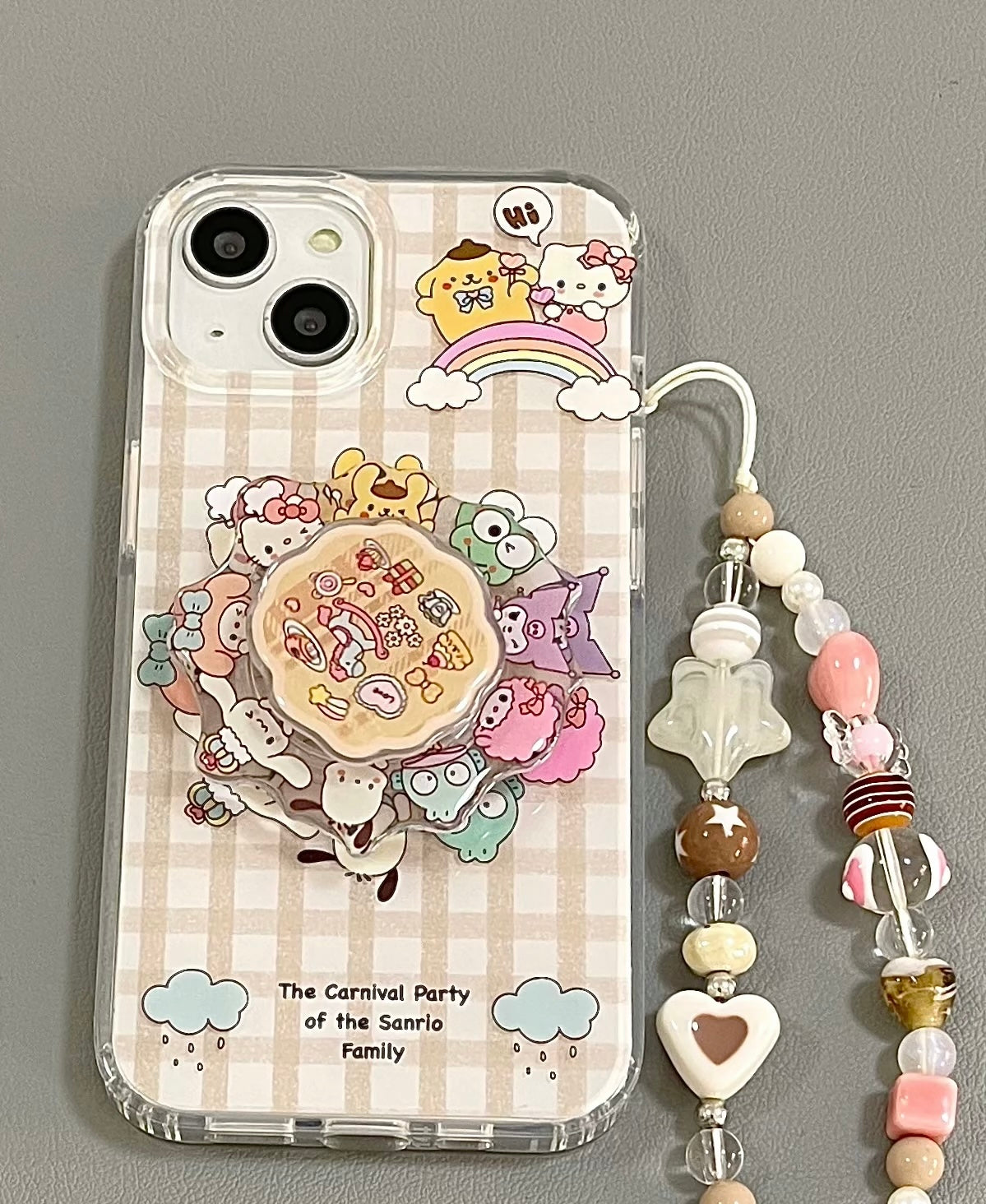 Sanrio Character Phone Grip - Rotatable Disk for Added Fun!