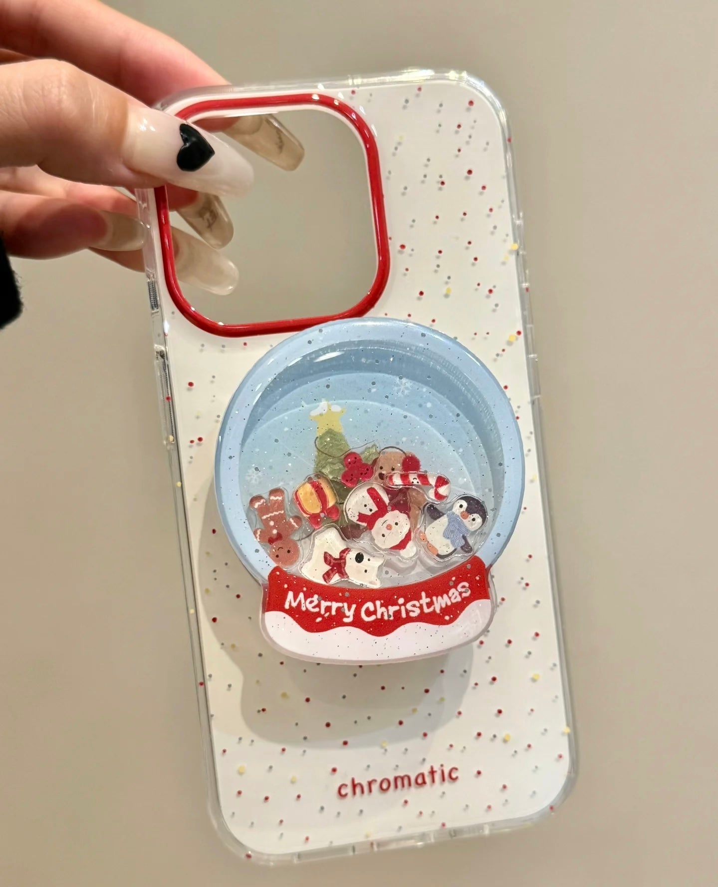 Christmas Phone Grip - Adhesive, Retractable & Portable Airbag Phone Holder