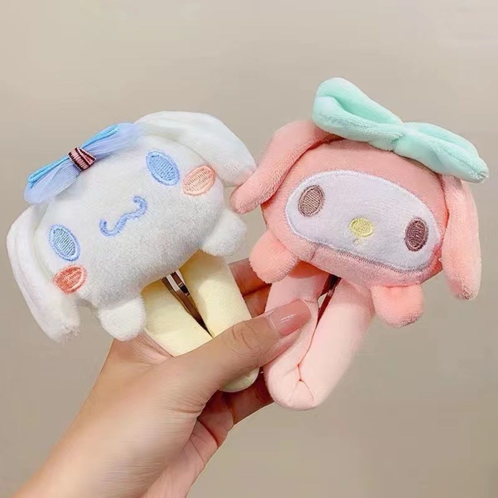 Handmade Large-sized Plush Doll Hair Clips - Sanrio-inspired Cute and Chic Hair Accessories