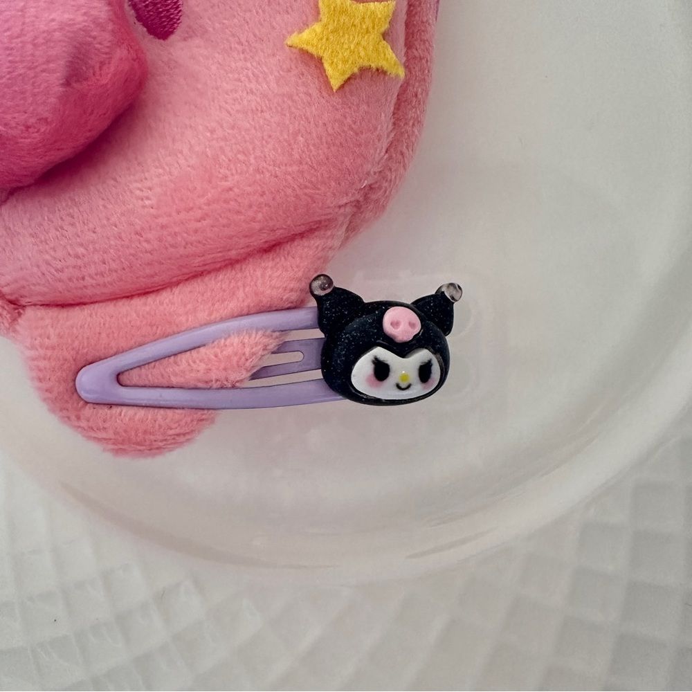 Handmade Sanrio Hair Clip Set (Pack of 5) - Adorable Character Designs!