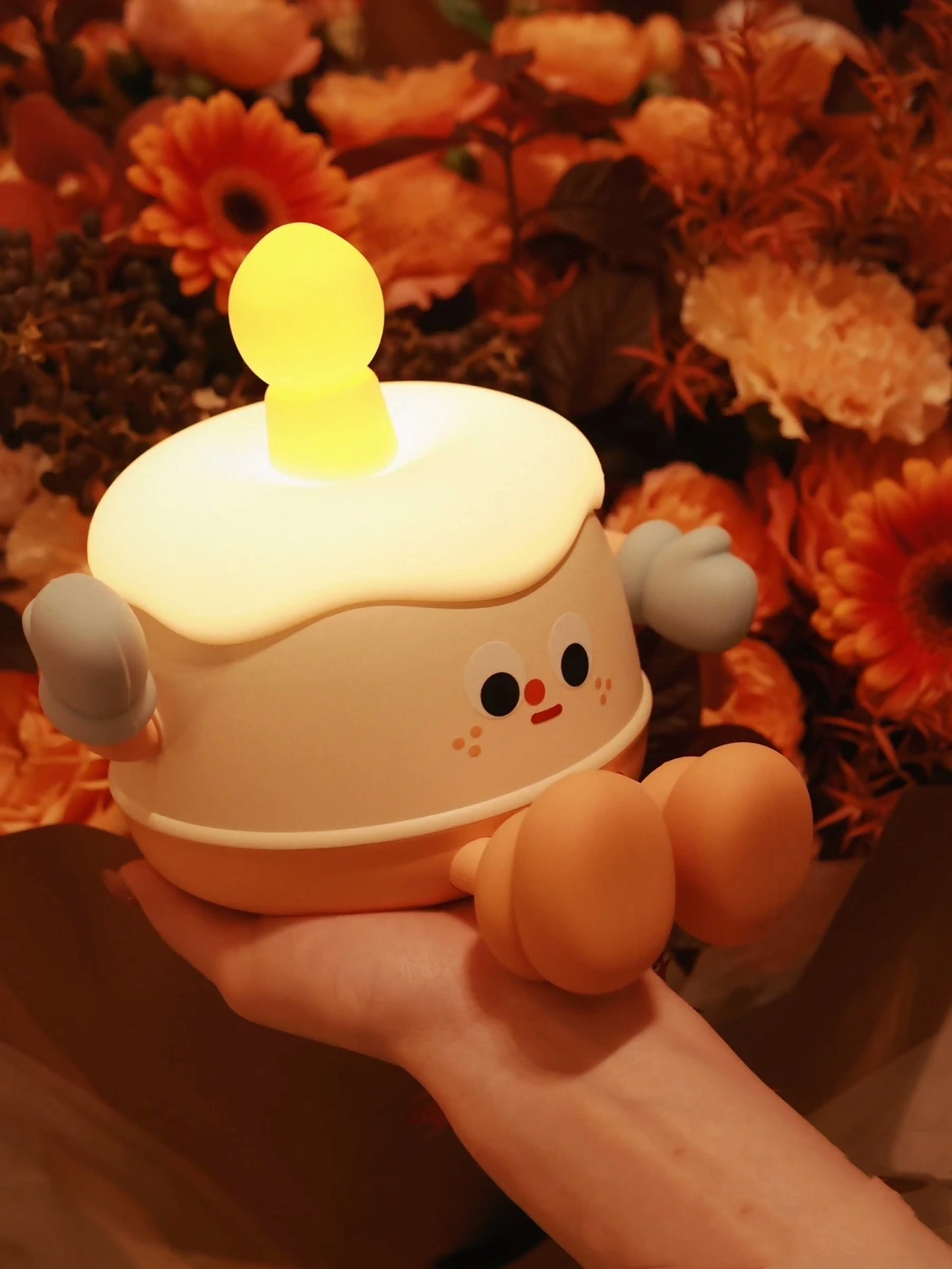 Birthday Cake Silicone Night Light Phone Holder