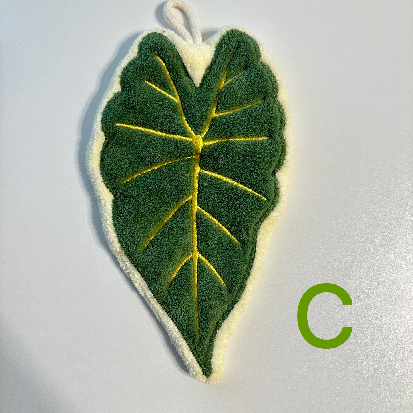 Anthurium Leaf Coral Fleece Hand Towel: Tropical Decor