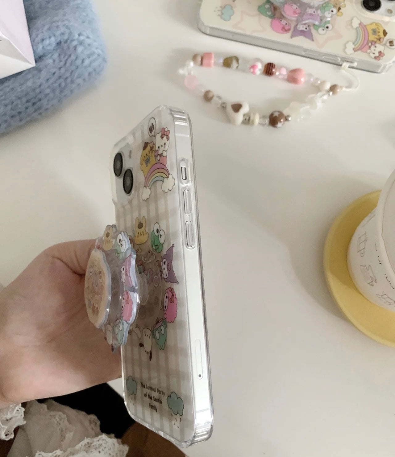 Sanrio Character Phone Grip - Rotatable Disk for Added Fun!