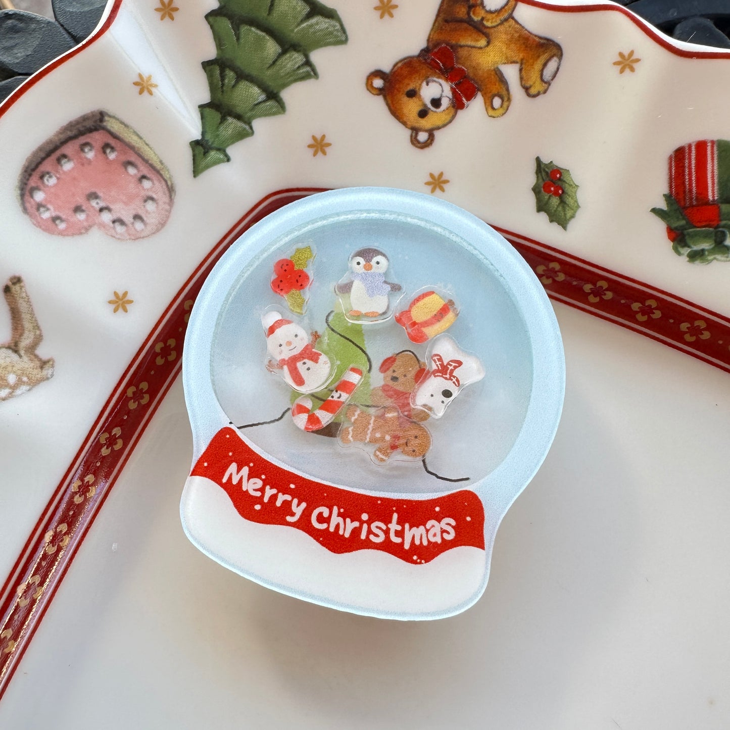 Christmas Phone Grip - Adhesive, Retractable & Portable Airbag Phone Holder