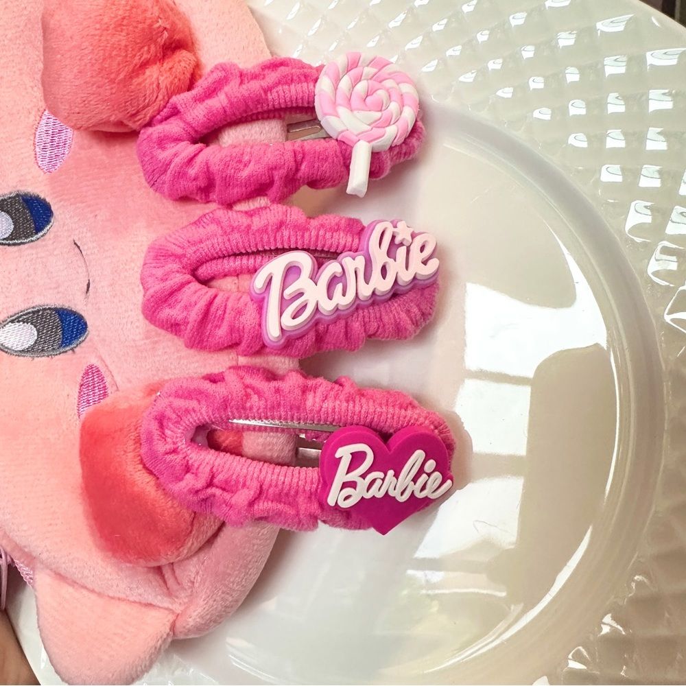Handmade Barbie - themed Hair Clip Set (3 - piece)
