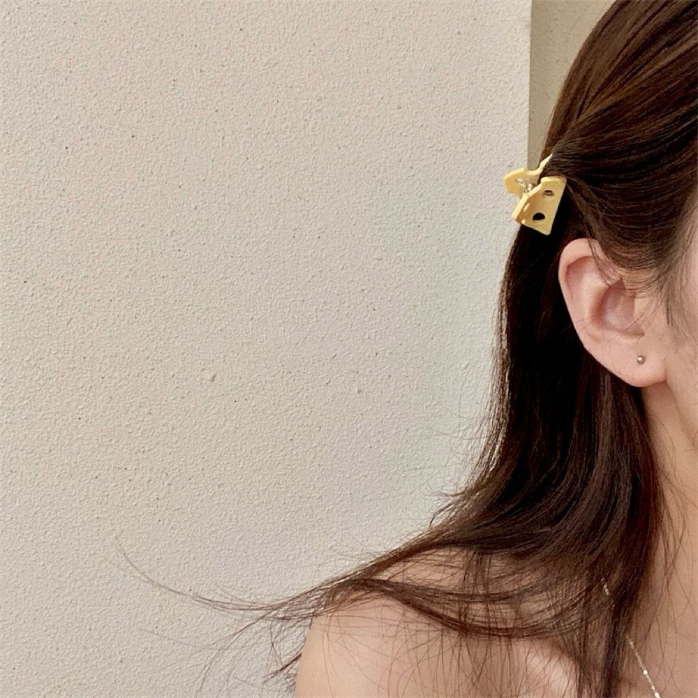 Cheese - Shaped Hair Claw Clips 3-piece Set - Adorable and Functional Hair Accessories