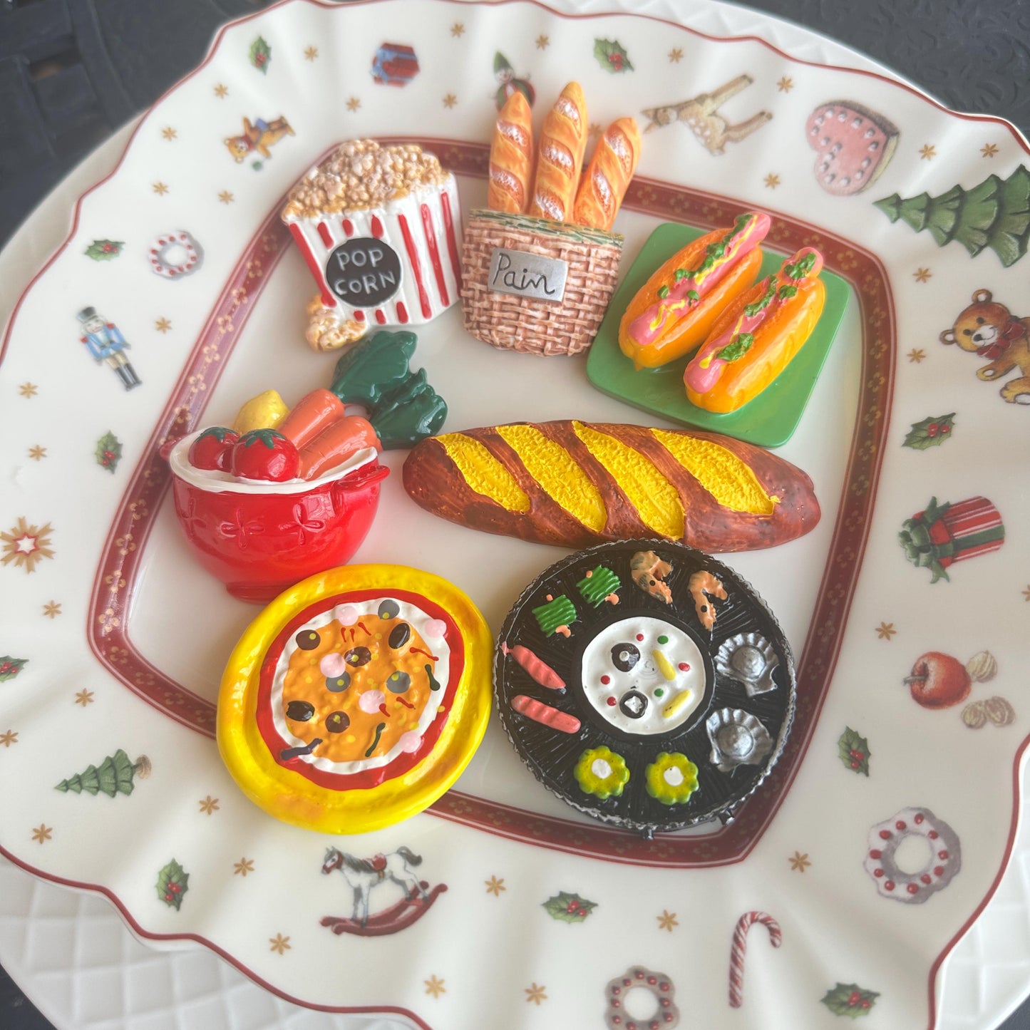Handmade Resin Food Fridge Magnets - A World of Culinary Delights for Your Refrigerator, Ideal for Food Enthusiasts