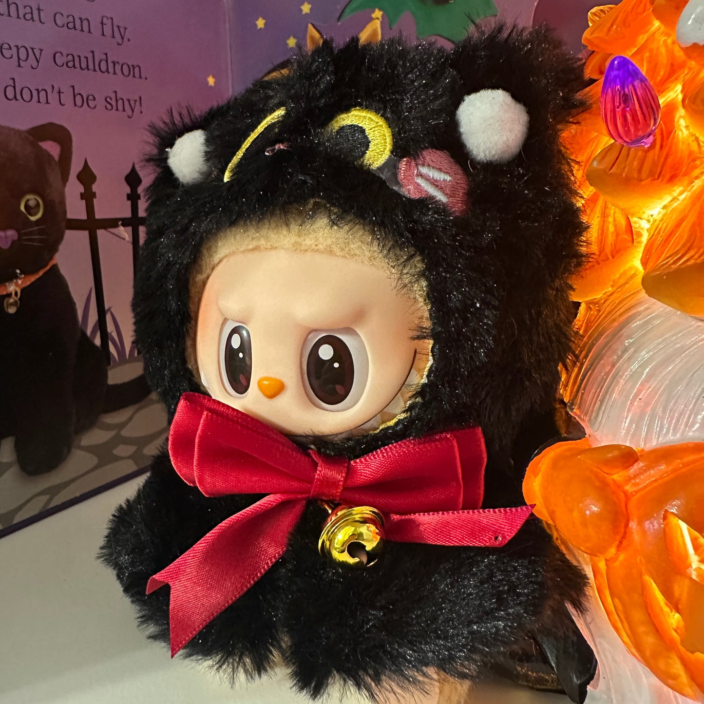 Halloween - Themed Adorable Doll Outfit: Spooky Cat Style Labubu Cloth
