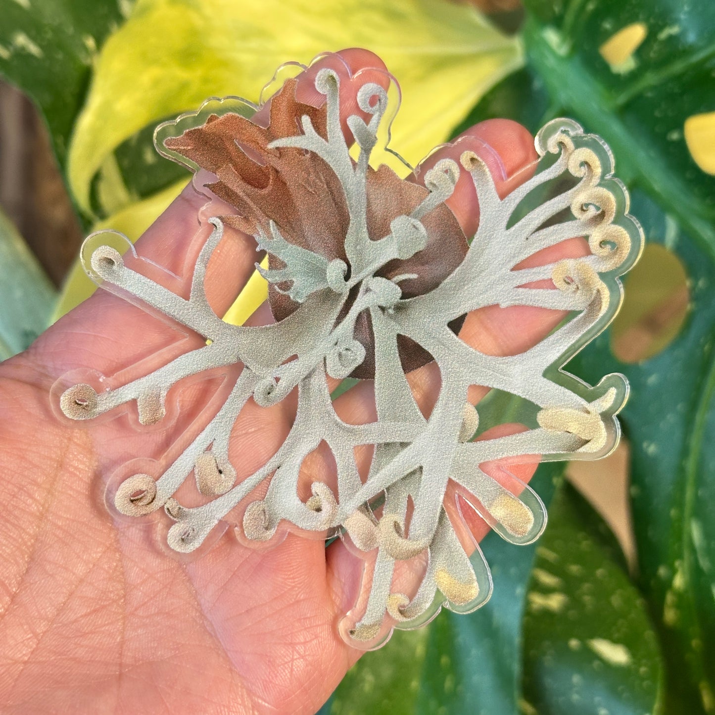 Handmade Staghorn Fern Resin Fridge Magnets - Nature's Beauty for Your Home
