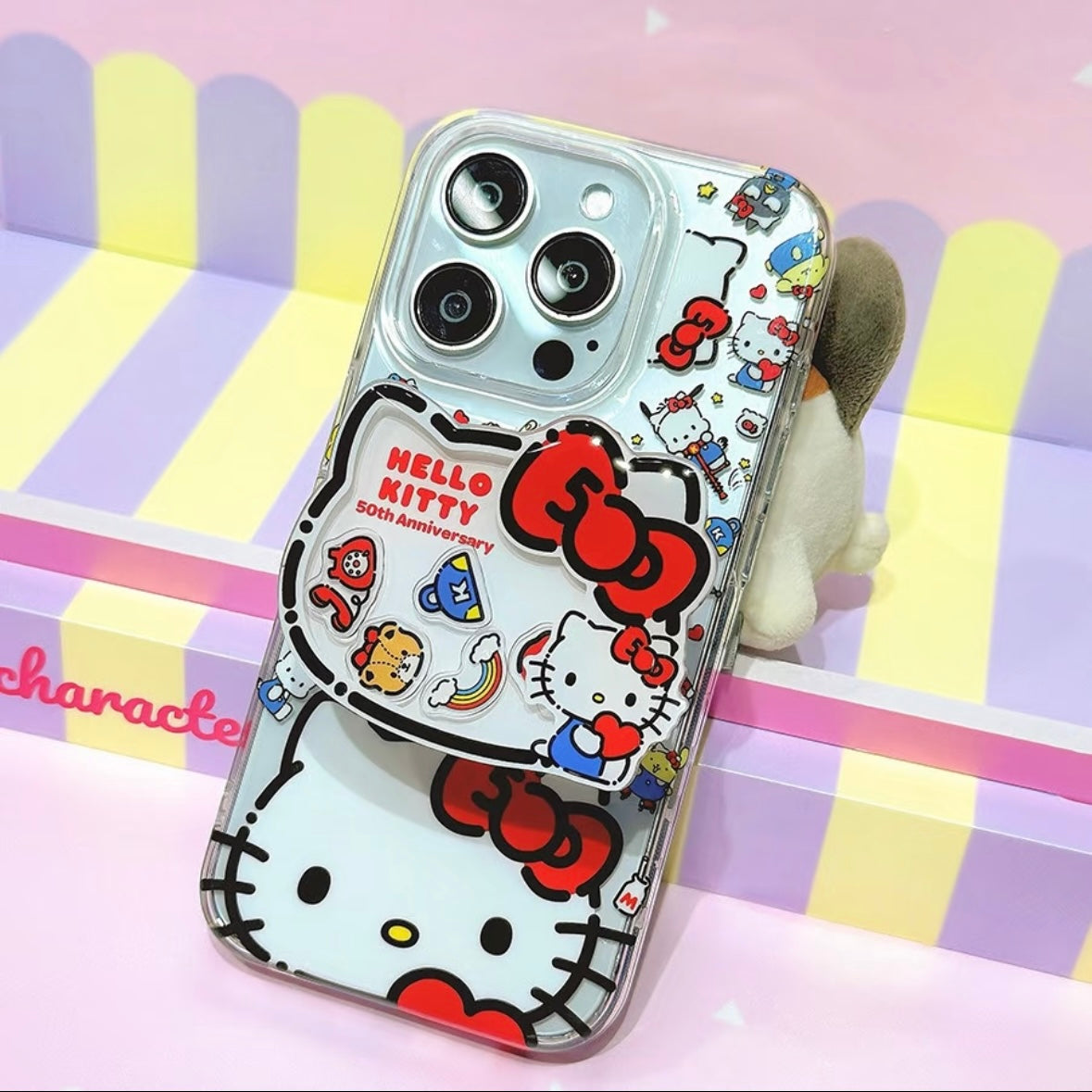 Hello Kitty Phone Grips - Adhesive, Retractable & Portable Airbag Phone Holder