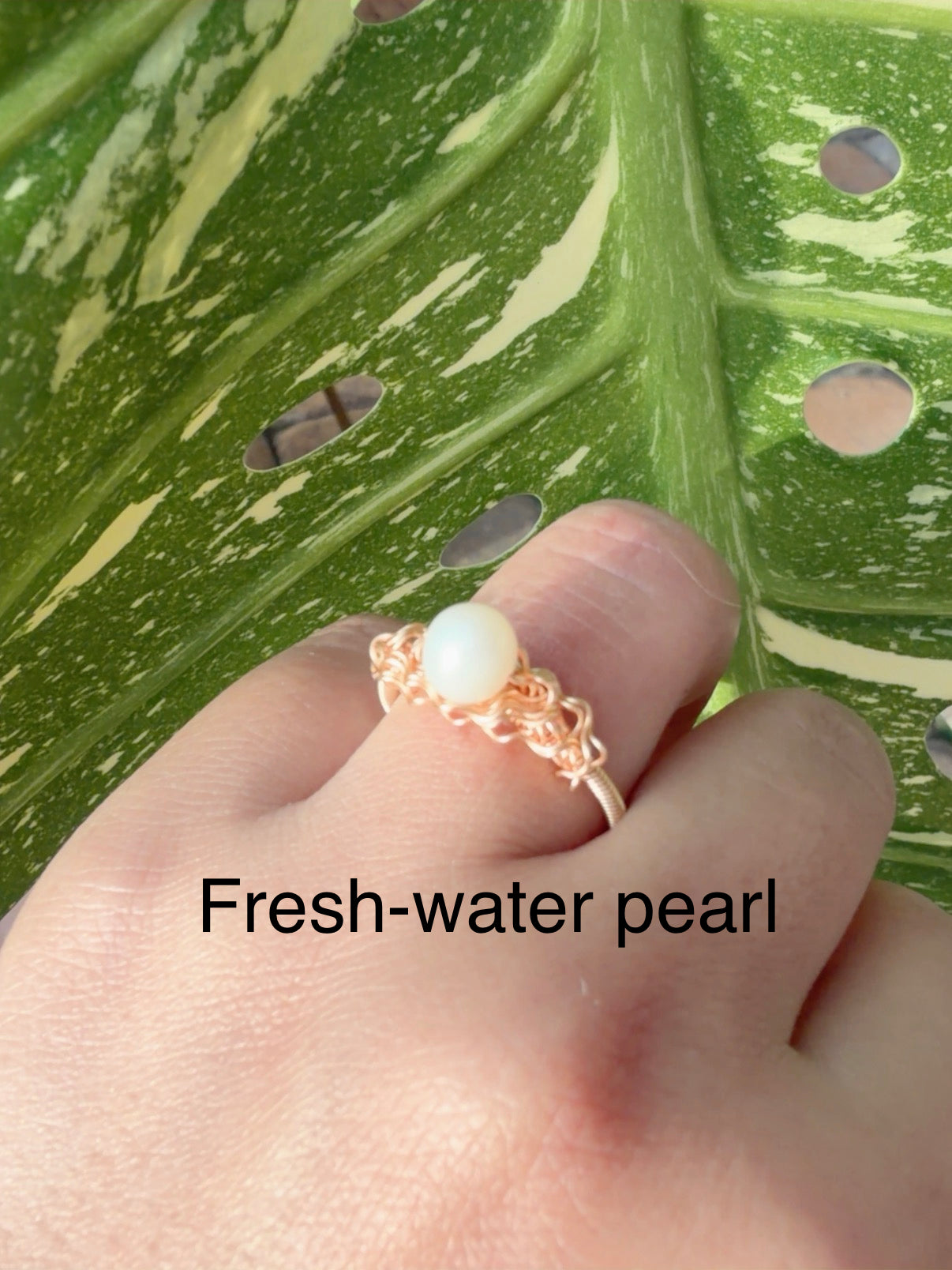 Handcrafted 14K Gold Plated Wire Wrapped Ring with Natural Gemstones