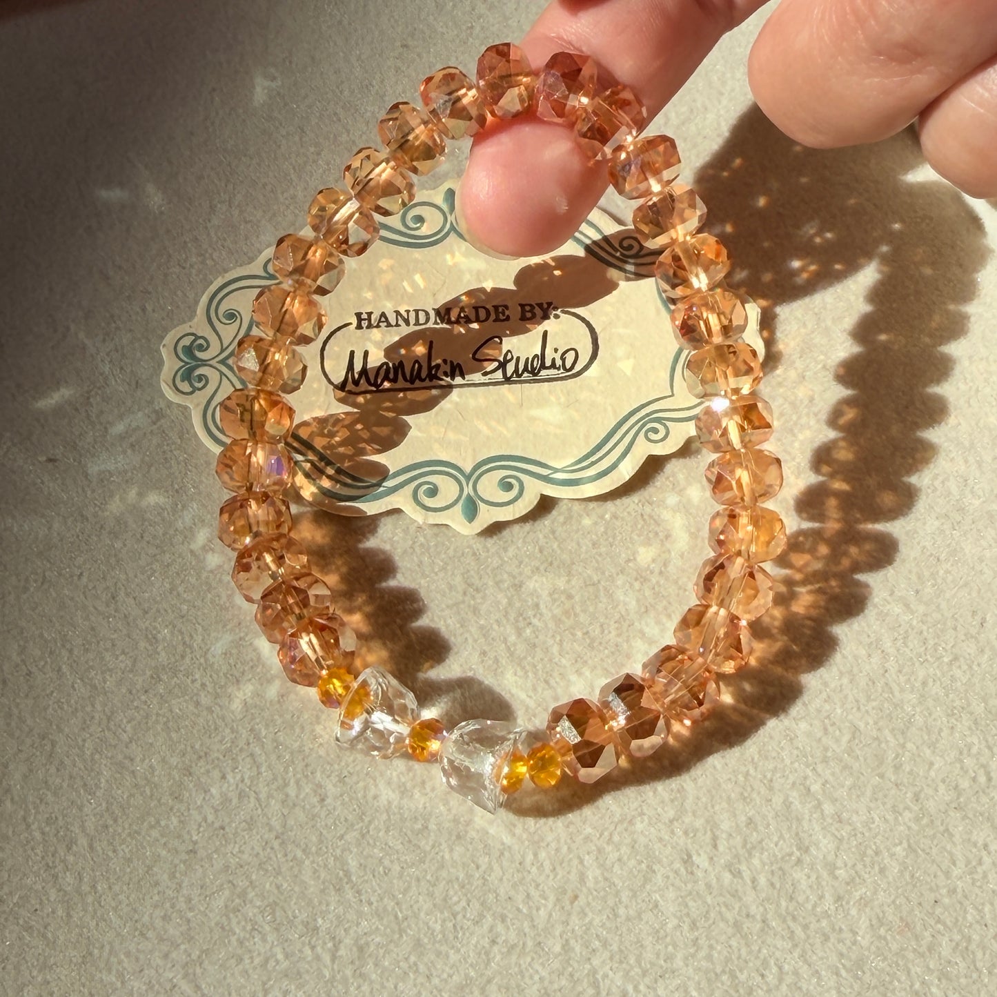 Handmade Sparkling Bow Stretch Bracelet, Delicate Cute Bow Knot Elastic Wristband Gift for Her