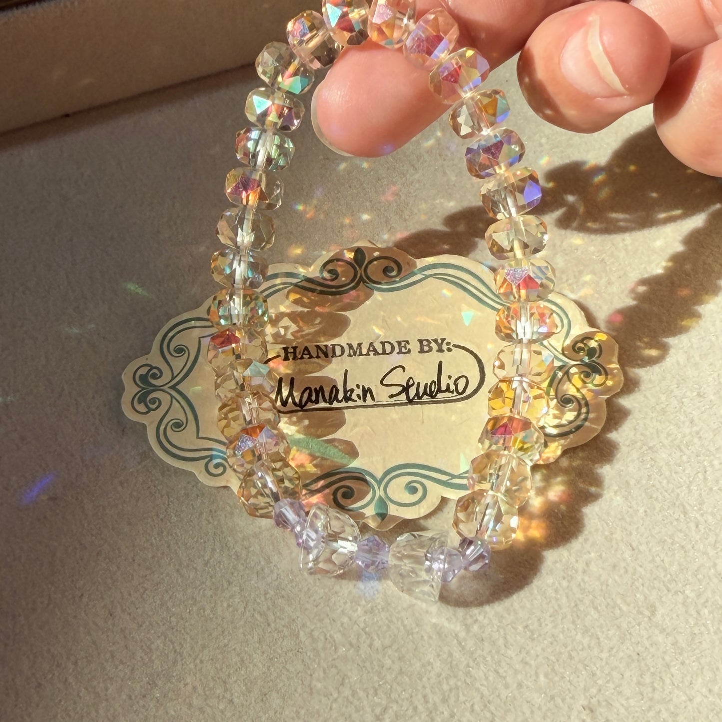 Handmade Sparkling Bow Stretch Bracelet, Delicate Cute Bow Knot Elastic Wristband Gift for Her
