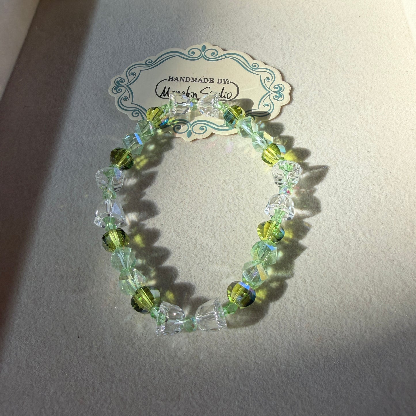 Handmade Sparkling 3 Bow Stretch Bracelet, Delicate Cute Bow Knot Elastic Wristband Gift for Her