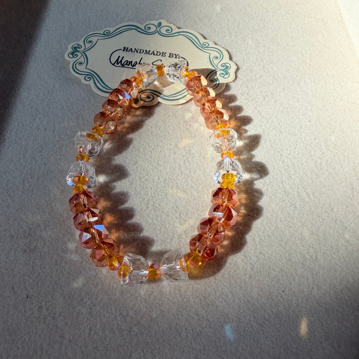 Handmade Sparkling 3 Bow Stretch Bracelet, Delicate Cute Bow Knot Elastic Wristband Gift for Her