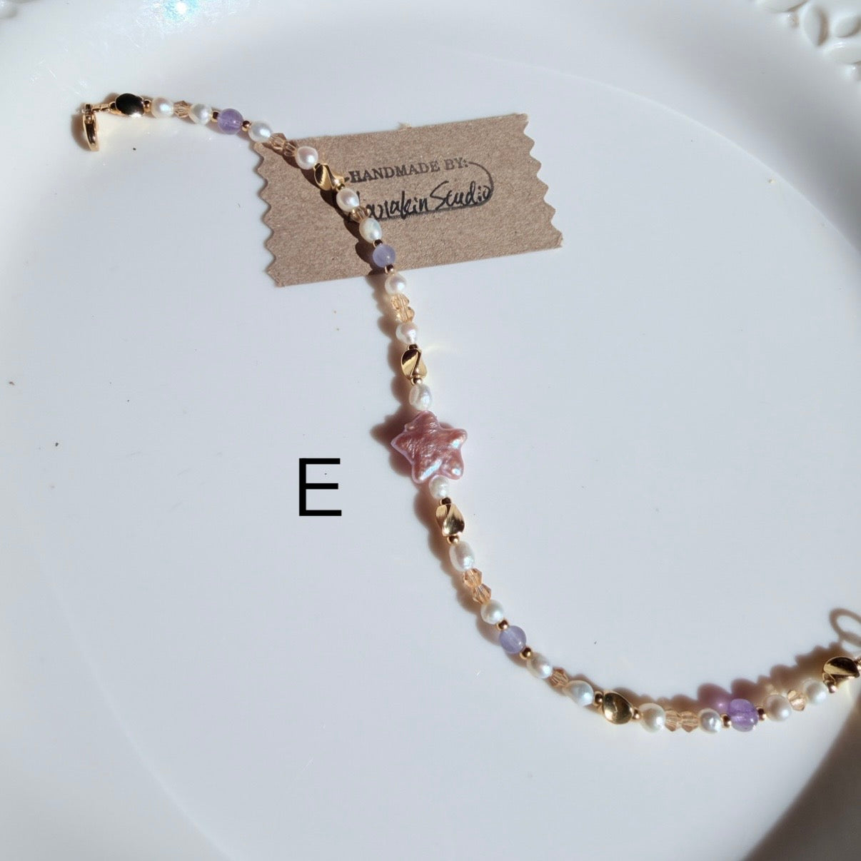 Handcrafted Dainty Baroque Pearl & Amethyst Bracelet Collection | 18k Gold Plated Copper