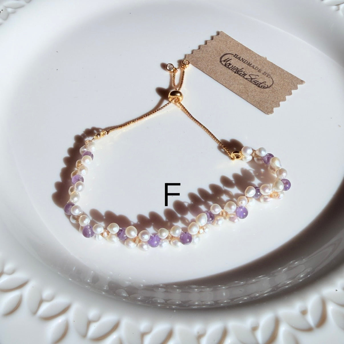 Handcrafted Dainty Baroque Pearl & Amethyst Bracelet Collection | 18k Gold Plated Copper
