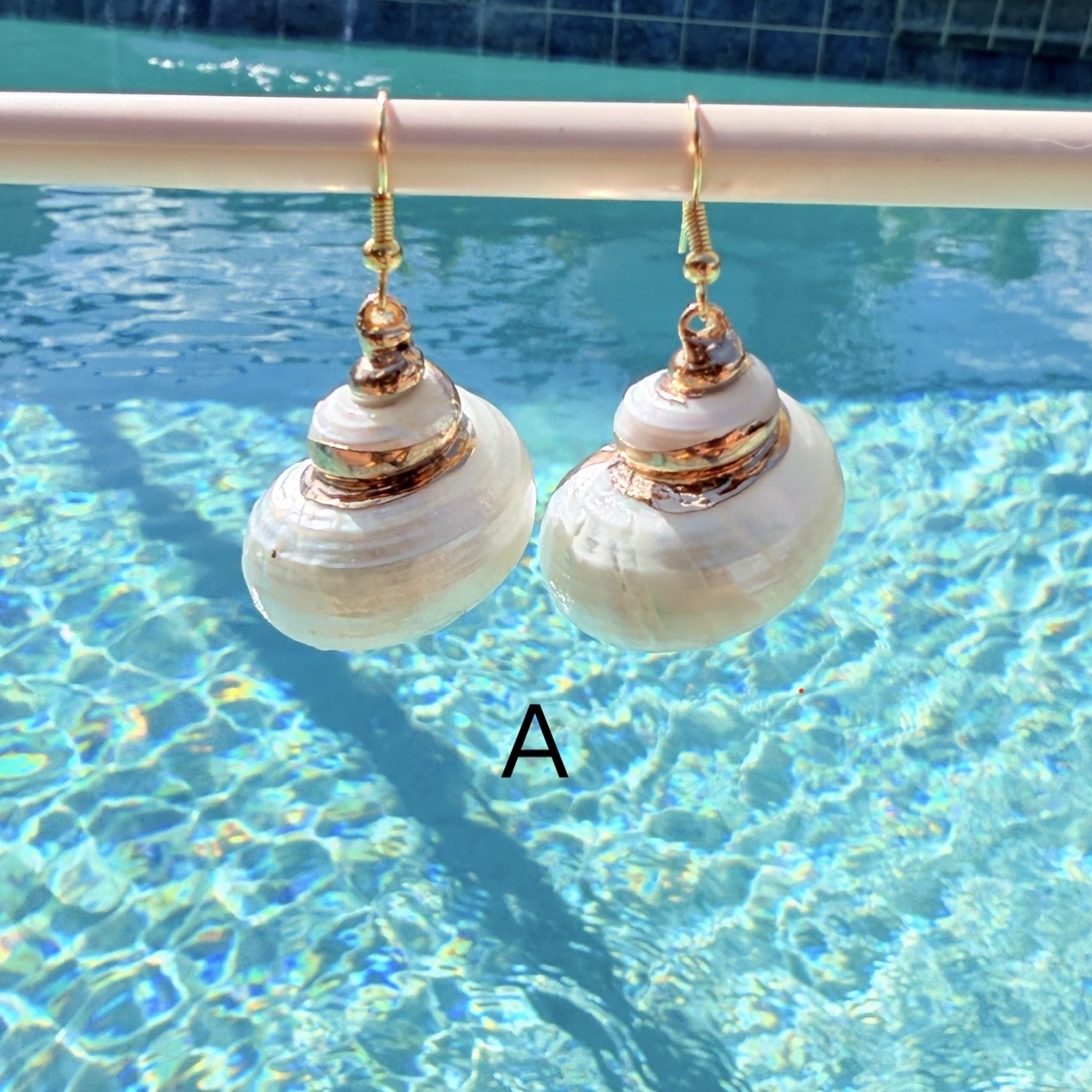 Natural Seashell Handmade Earrings | 18K Gold Plated Copper