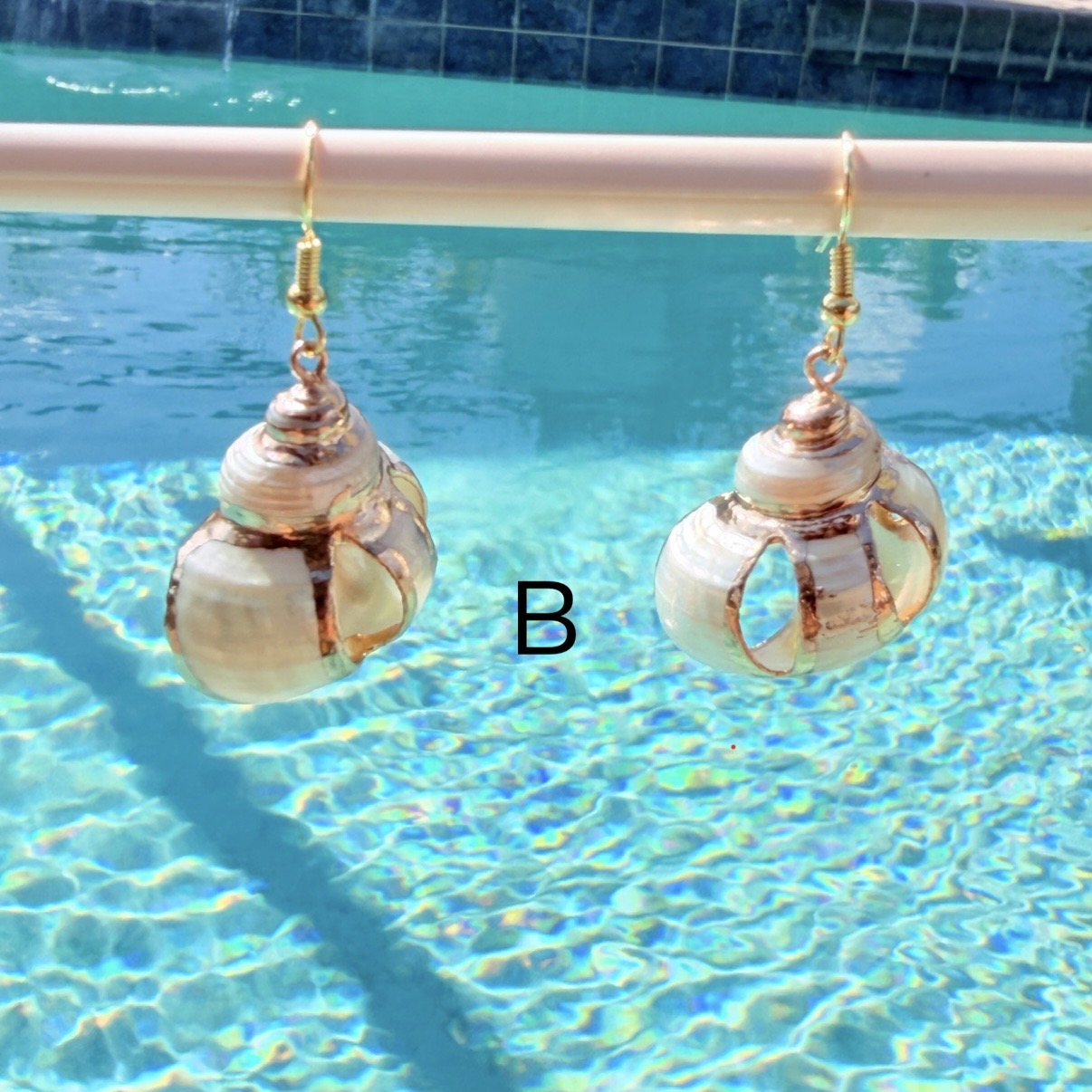 Natural Seashell Handmade Earrings | 18K Gold Plated Copper