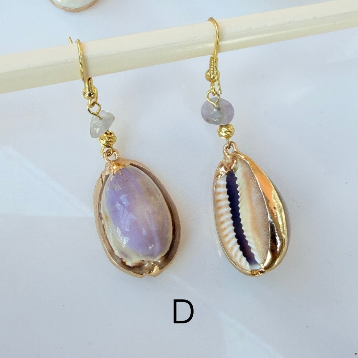 Natural Seashell Handmade Earrings | 18K Gold Plated Copper