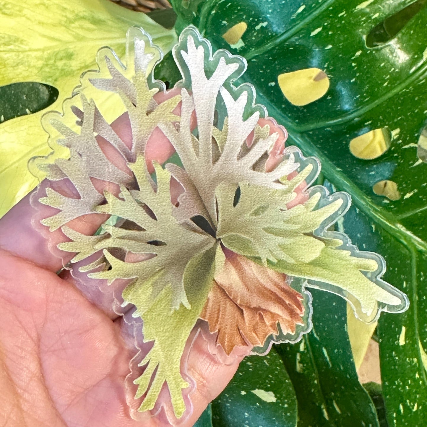 Handmade Staghorn Fern Resin Fridge Magnets - Nature's Beauty for Your Home