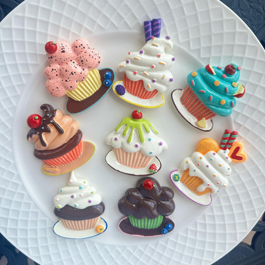 Handmade Cupcake Refrigerator Magnets Cute Dessert Fridge Magnets for Decor