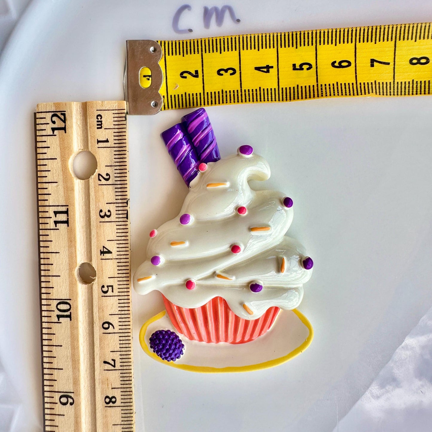 Handmade Cupcake Refrigerator Magnets Cute Dessert Fridge Magnets for Decor